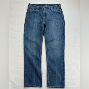 SOLD…Carhartt Jeans Holter Relaxed Fit 101483 Medium Wash Size W36 X L34